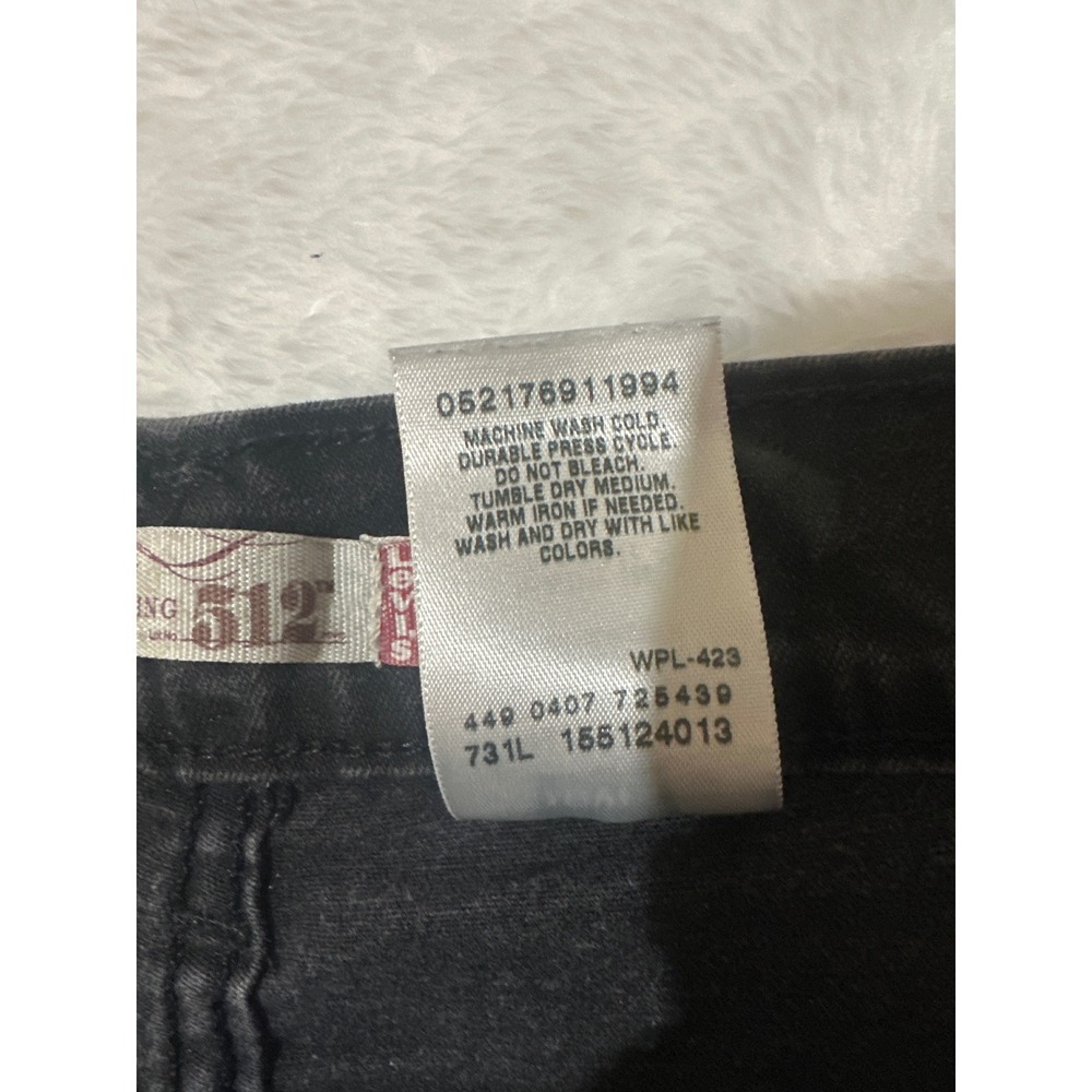 Levi's 512 Perfectly Slimming Black Flare Jeans Women's Size 10S - Picture 9 of 9